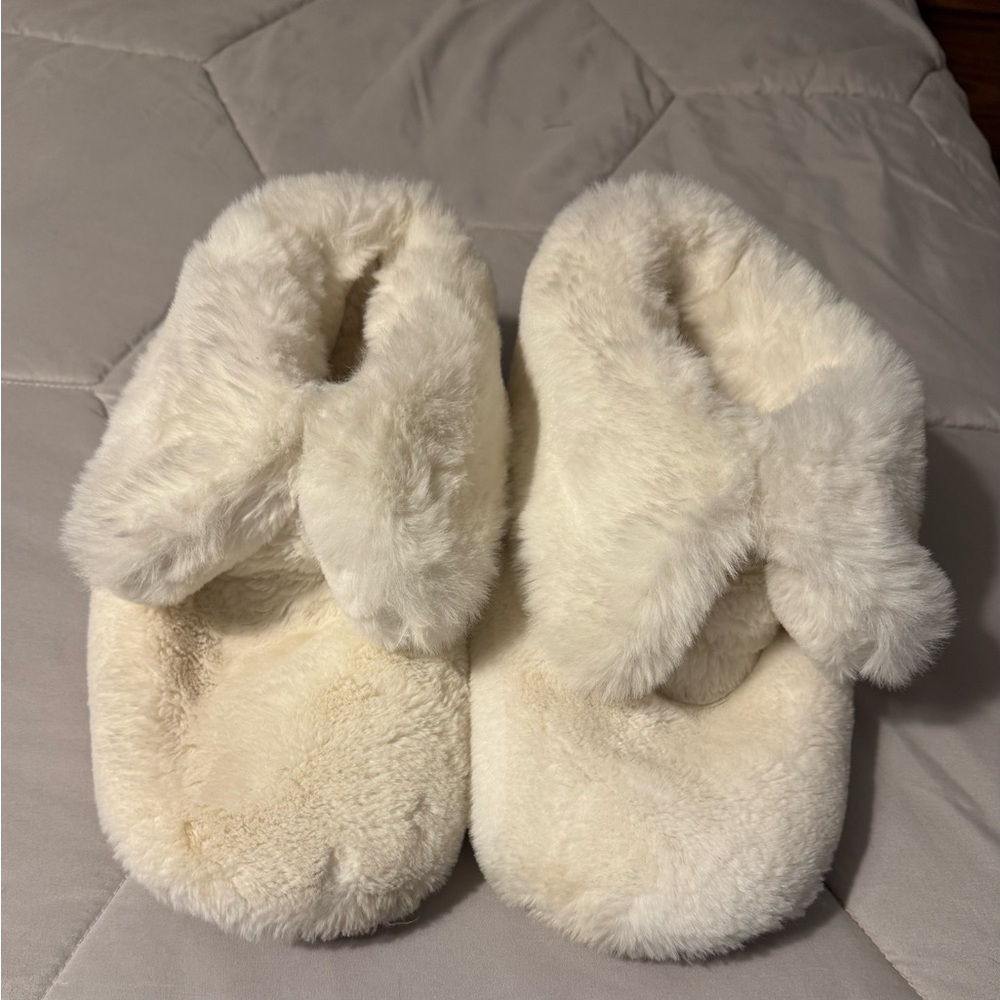 Cozy Cream Plush Slippers